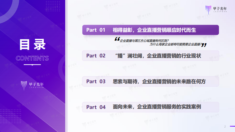 企业直播营销发展趋势白皮书 -甲子光年.pdf 第2页
