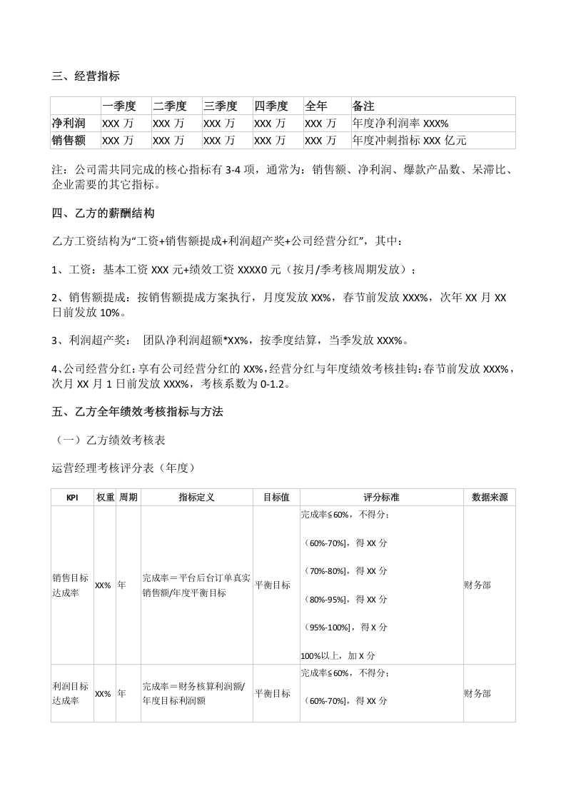 运营经理目标考核责任书.doc 第2页